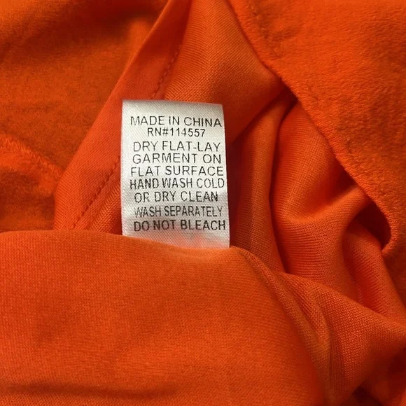 THML Embroidered Short Sleeve Boho Mini Tunic Dress Coral Size Medium - Picture 10 of 12